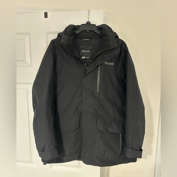 Marmot Jack Adult Medium Black Yorktown Featherless Jacket Work Athletic Mens - Picture 3 of 8